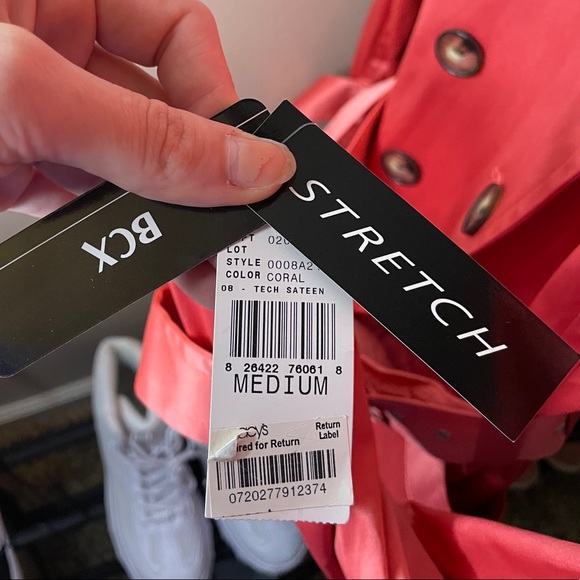 Coral Trench Coat - Picture 7 of 7